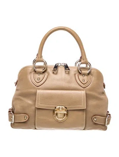 Pre-owned Marc Jacobs Leather Top Handle Bag In Neutral