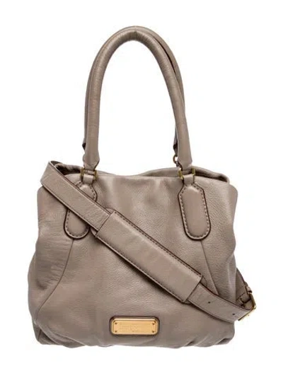 Pre-owned Marc Jacobs Leather Top Handle Bag In Neutral