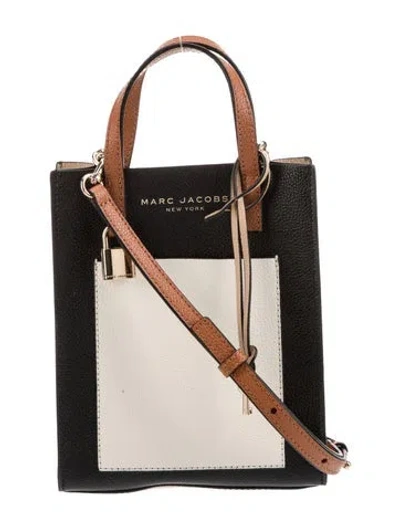 Pre-owned Marc Jacobs Leather Top Handle Bag In Neutral