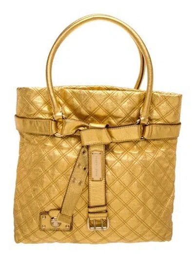 Pre-owned Marc Jacobs Leather Top Handle Bag In Neutral