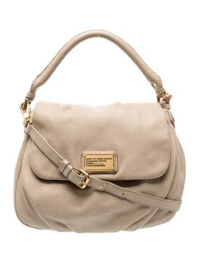 Pre-owned Marc Jacobs Leather Top Handle Bag In Neutral
