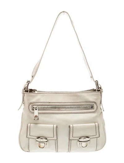 Pre-owned Marc Jacobs Leather Top Handle Bag In Neutral