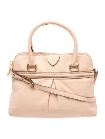 Pre-owned Marc Jacobs Leather Top Handle Bag In Neutral