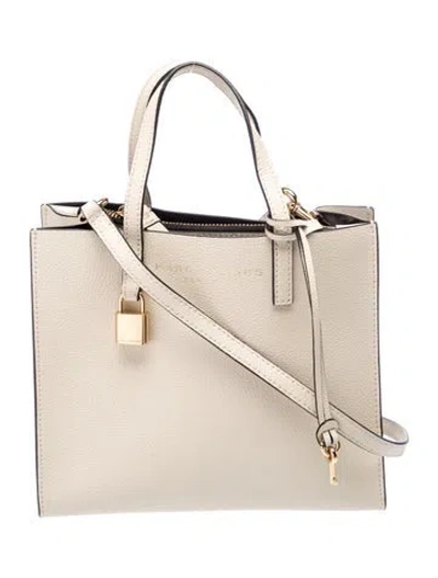 Pre-owned Marc Jacobs Leather Top Handle Bag In Neutral
