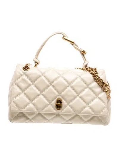 Pre-owned Marc Jacobs Leather Top Handle Bag In Neutrals