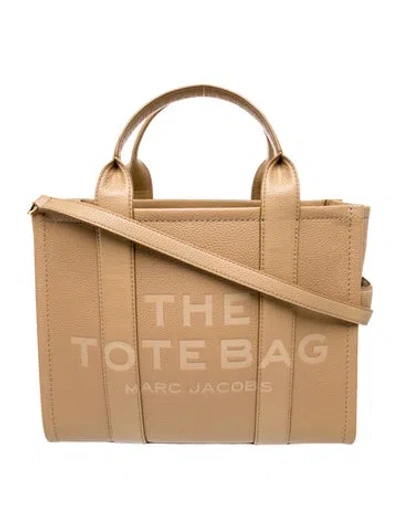 Pre-owned Marc Jacobs Leather Top Handle Bag In Neutrals