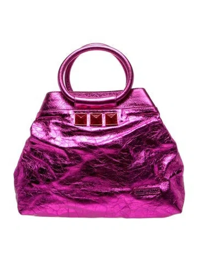 Pre-owned Marc Jacobs Leather Top Handle Bag In Pink