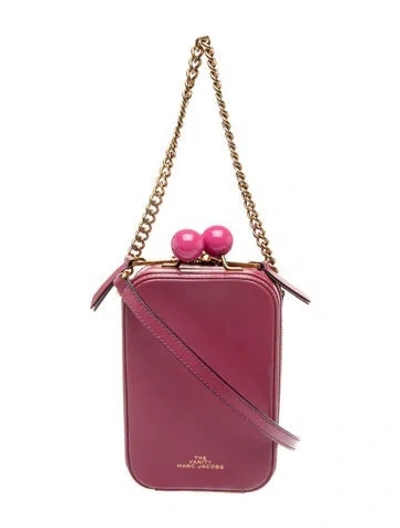 Pre-owned Marc Jacobs Leather Top Handle Bag In Pink