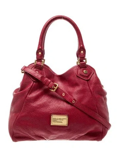 Pre-owned Marc Jacobs Leather Top Handle Bag In Purple