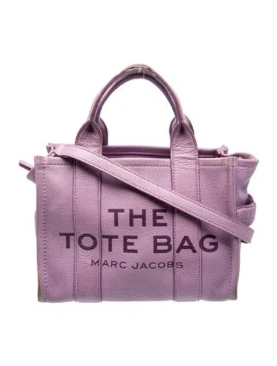 Pre-owned Marc Jacobs Leather Top Handle Bag In Purple