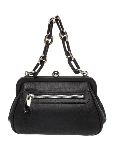 Pre-owned Marc Jacobs Leather Top Handle Bag Vintage In Black