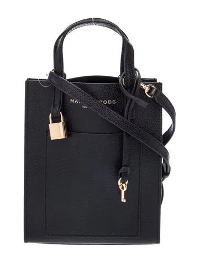 Pre-owned Marc Jacobs Leather Top Handle Bag W/ Tags In Black
