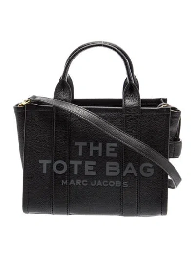 Pre-owned Marc Jacobs Leather Top Handle Bag W/ Tags In Black
