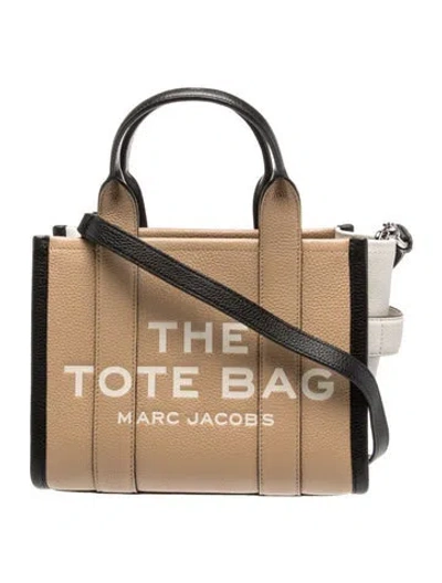 Pre-owned Marc Jacobs Leather Top Handle Bag W/ Tags In Neutrals