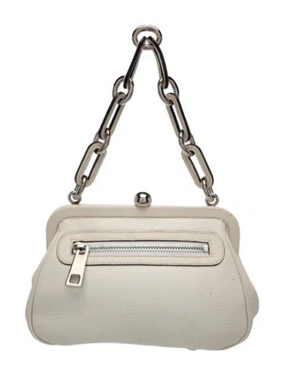 Pre-owned Marc Jacobs Leather Top Handle Bag In White