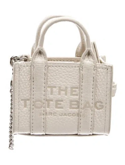 Pre-owned Marc Jacobs Leather Top Handle Bag In White