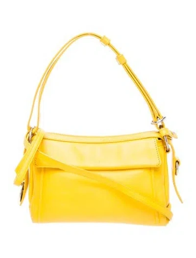 Pre-owned Marc Jacobs Leather Top Handle Bag In Yellow
