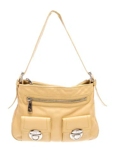 Pre-owned Marc Jacobs Leather Top Handle Bag In Yellow