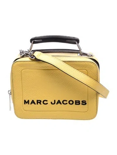 Pre-owned Marc Jacobs Leather Top Handle Bag In Yellow