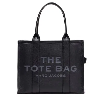 Marc Jacobs Leather Tote Bag In Black