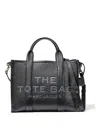 Marc Jacobs Structured Black Leather Handbag With Rounded Top Handles In Black