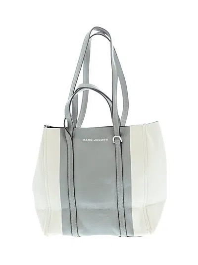 Pre-owned Marc Jacobs Leather Tote Bag In White