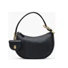 Marc Jacobs The Crescent Leather Shoulder Bag In Black