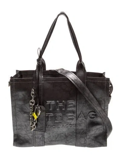 Pre-owned Marc Jacobs Leather Tote In Black