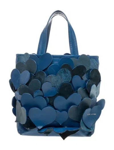 Pre-owned Marc Jacobs Leather Tote In Blue