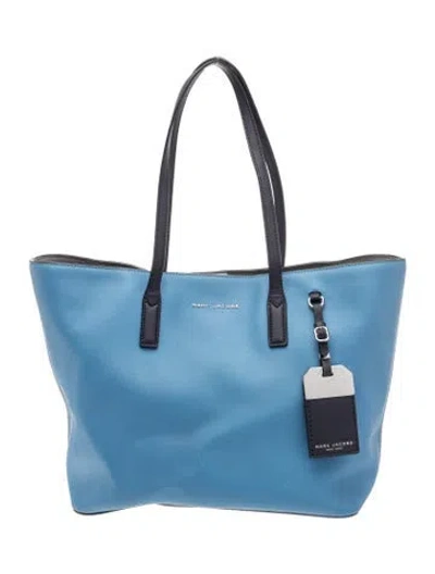 Pre-owned Marc Jacobs Leather Tote In Blue