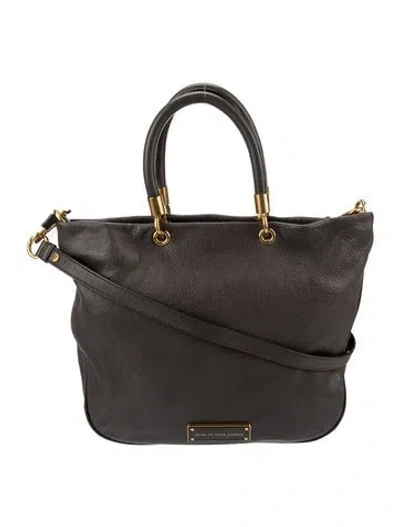 Pre-owned Marc Jacobs Leather Tote In Gray