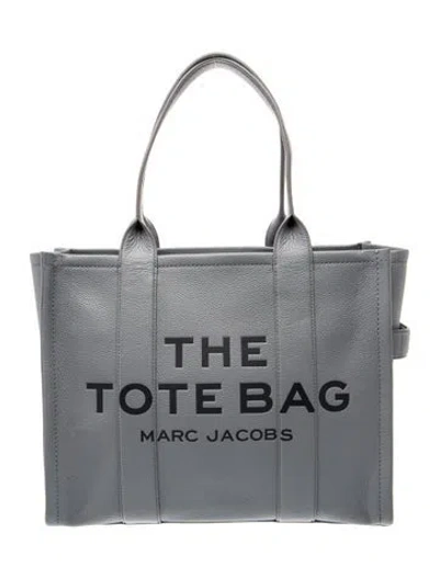 Pre-owned Marc Jacobs Leather Tote In Gray