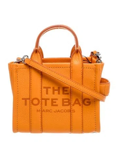 Pre-owned Marc Jacobs Leather Tote Mini W/ Tags In Orange