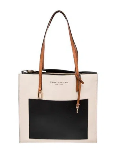 Pre-owned Marc Jacobs Leather Tote In Neutral