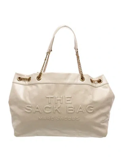 Pre-owned Marc Jacobs Leather Tote In Neutral