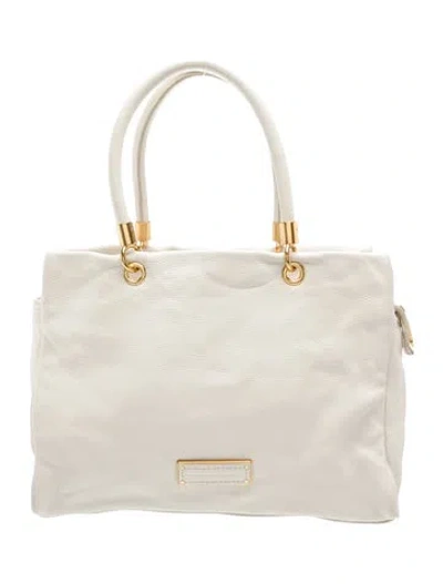 Pre-owned Marc Jacobs Leather Tote In Neutrals