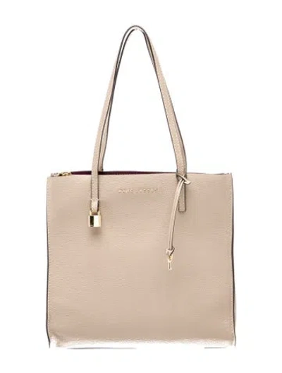 Pre-owned Marc Jacobs Leather Tote W/ Tags In Neutral