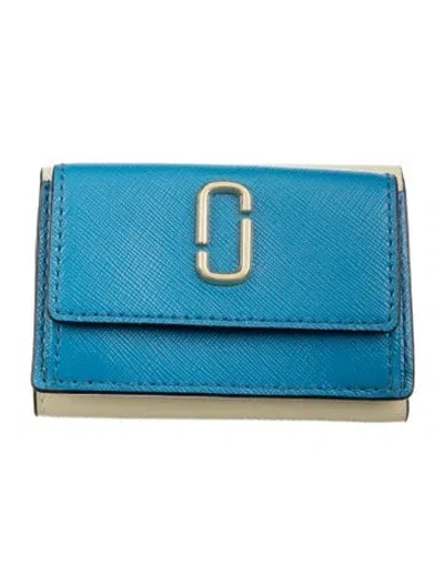 Pre-owned Marc Jacobs Leather Trifold Wallet In Neutrals