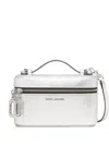 Marc Jacobs Mini Structured Handbag With Zip-around Closure In Silver