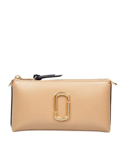 Marc Jacobs Leather Wallet Bag, Camel Color In Brown