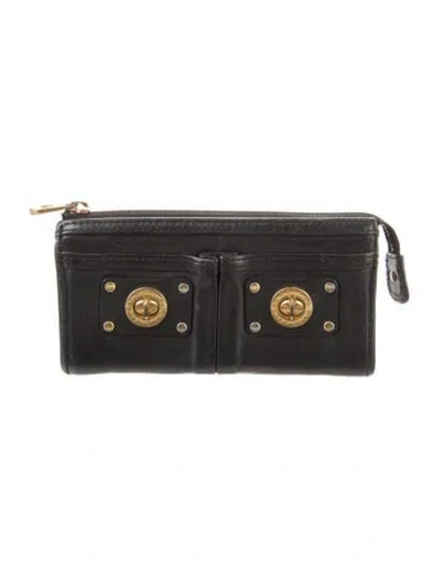 Pre-owned Marc Jacobs Leather Wallet In Black