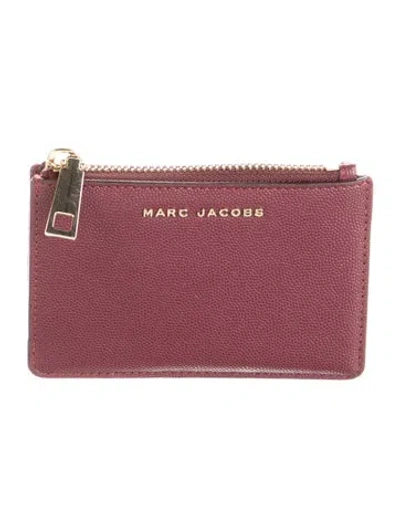 Pre-owned Marc Jacobs Leather Wallet In Burgundy