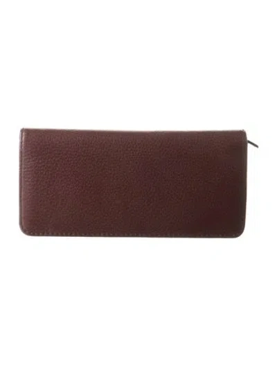 Pre-owned Marc Jacobs Leather Wallet In Burgundy