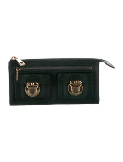 Pre-owned Marc Jacobs Leather Wallet In Green