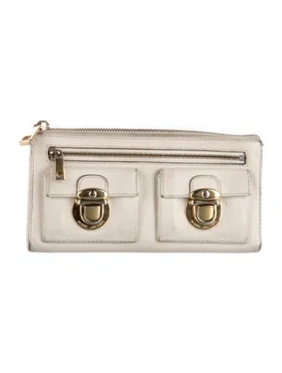 Pre-owned Marc Jacobs Leather Wallet In Neutrals