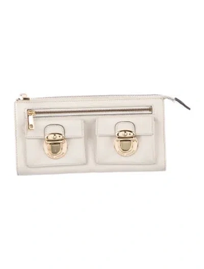 Pre-owned Marc Jacobs Leather Wallet In Neutrals