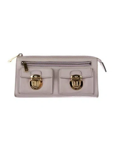 Pre-owned Marc Jacobs Leather Wallet In Purple