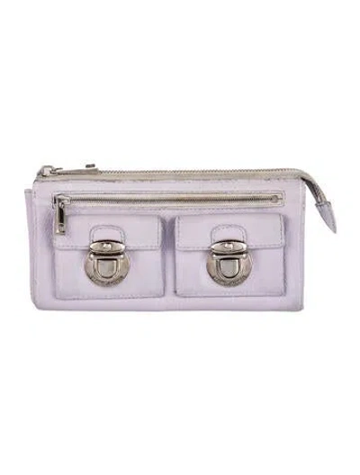Pre-owned Marc Jacobs Leather Wallet In Purple