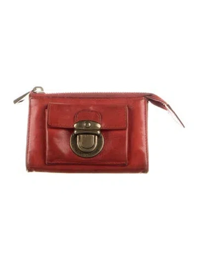 Pre-owned Marc Jacobs Leather Wallet In Red