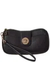 Marc Jacobs Leather Wristlet In Black